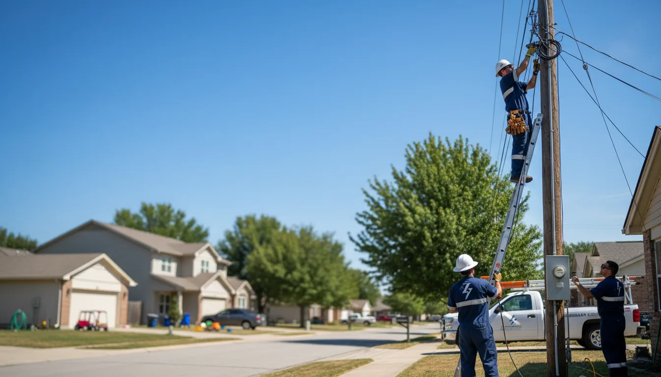 Residential electrician providing installation services in Line Lexington, PA